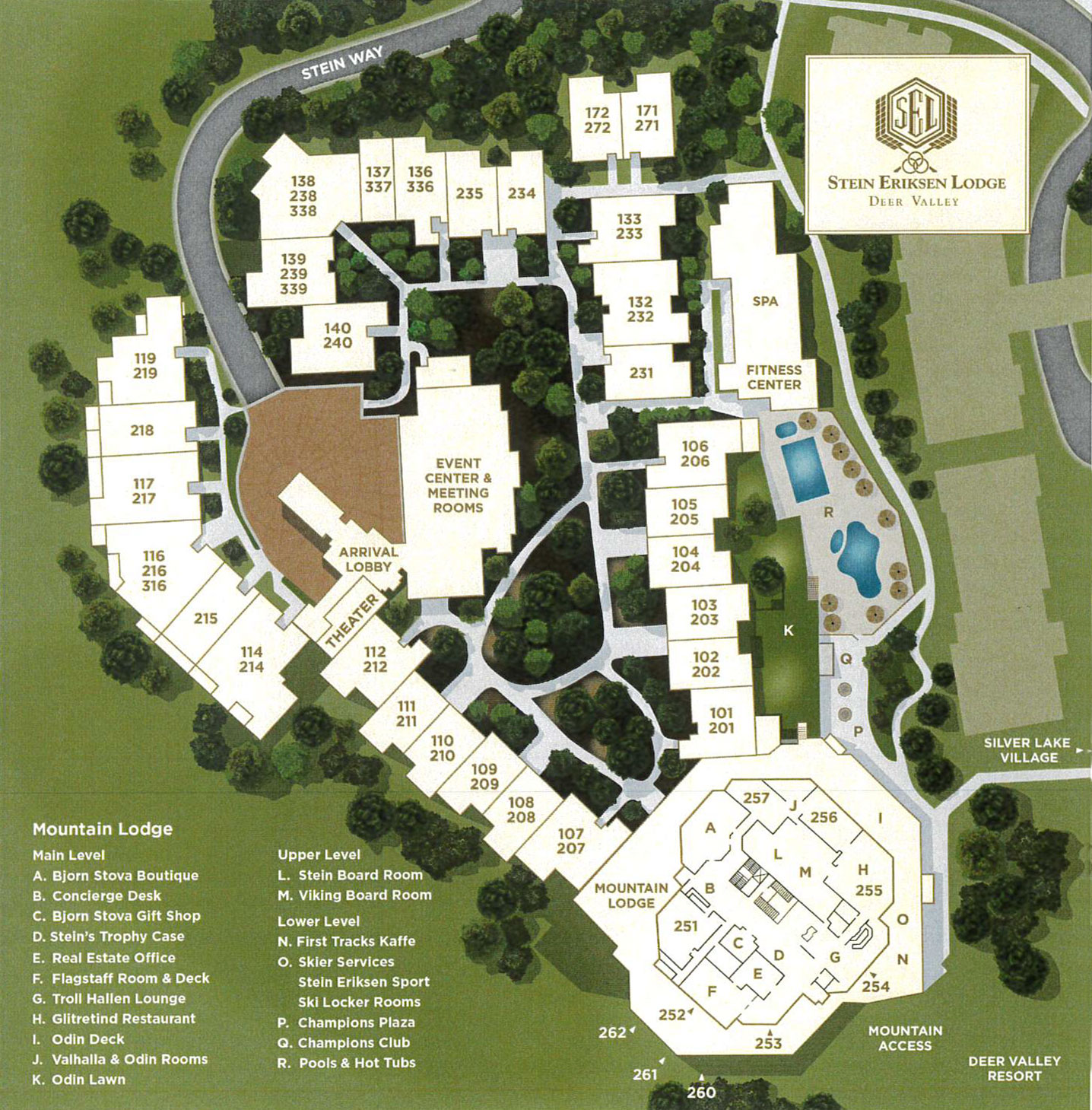 Stein Eriksen Lodge map