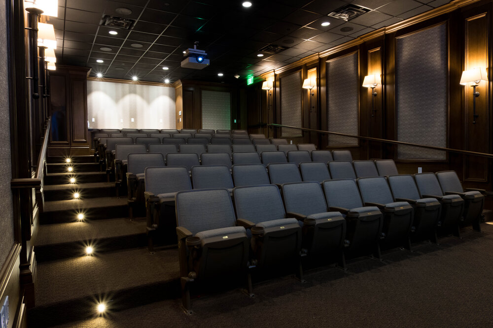 Seating arrangement in Stein Eriksen movie theater