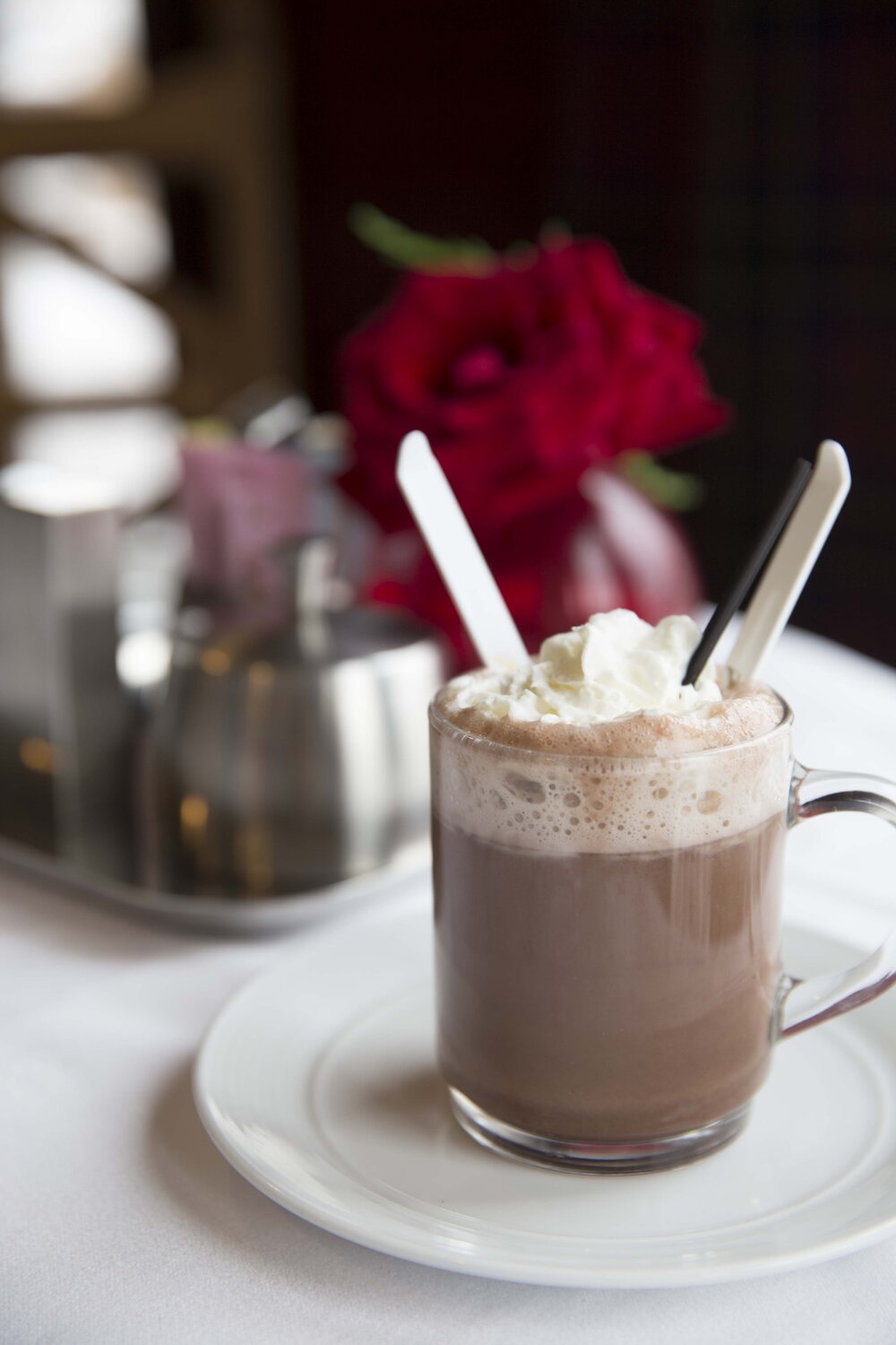 Hot chocolate with whipped cream